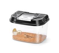Hanging Plastic Feeder with Double Bowl, Ideal for Food and Water, Pets Indoor and Outdoor.