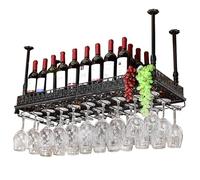 Hanging Rack Wine Racks Ceiling Wine Holder,Upside Down Wine Bottle Holder,Goblet Stemware Racks,Home Wine Glass Storage Shelf/Bar Unit Floating Shelves/Cafe Decorative Shelf