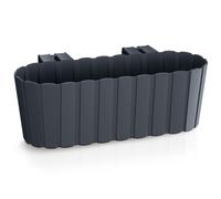 Prosperplast Boardee Hook Flower Box Balcony Flower Pot Planter 4.9 L 383 x 212 x 130 mm (Anthracite)