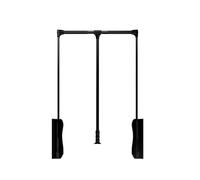 Hanging Rail, Hydraulic Double-buffered Guide Rails, Adjustable Side-mounted Clothes Hanger, 15kg Load Capacity