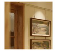 Hanging Rail Kit 1.2m with Hooks & 0.5m Cable, Nail-Free Wall Mount for Art Gallery, Exhibit & Studio Photo Display, Easy Install Adjustable