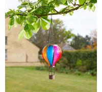 Hanging Rainbow Cool Flaming Effect Balloon Fiesta Solar Powered Garden Light
