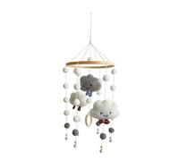 Hanging Rattle Baby Bed MobileToy Cloud Ornament Accessories Gymplay Toy Rotating Wind Chimes for Newborn Cloud Crib Mobile Hanging Toy Bed Bells Plush Balls Mobile