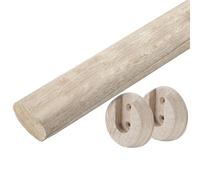 Hanging rod,Closet rods for Clothing Store/Bedroom Wardrobe Closet Rod Wooden(B,25in/63.5cm)