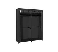 Songmics Wardrobe, Clothes Storage Wardrobe For Bedroom With 2 Clothes Rails, Portable, Collapsible, Clothes Rack, Black