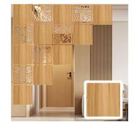 Hanging Room Divider Panel - 1-100 Pieces, Waterproof Wood-Plastic, 29cmx29cm, Easy to Install & DIY Decor(Natural B,23Pcs)