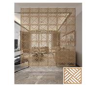 Hanging Room Divider Panel, Geometric Wood Plastic Privacy Screen for Living Room, Bedroom, Wall Separator, 8 Pieces, Ceiling Mounted, Home Décor