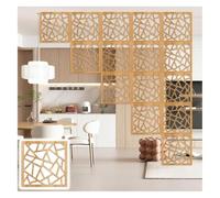 Hanging Room Divider Panel， Wood Plastic Privacy Partitions, Size 29cmx29cm 1-100 Pcs Options(Golden B,85Pcs)