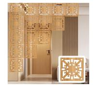 Hanging Room Divider Panel， Wood Plastic Privacy Partitions, Size 29cmx29cm 1-100 Pcs Options(Natural a,55Pcs)