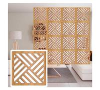 Hanging Room Divider Panels - 29cm x 29cm | Versatile Wood-Plastic Screen for Home & Office | 1-100 Pieces Options(Natural,23Pcs)