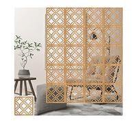 Hanging Room Divider Panels DIY Interior Decoration Wood-Plastic Wall Screens for Balcony 11.4"x11.4" 30pcs - Stylish Wood Color A Space-Saving Solutions