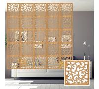 Hanging Room Divider Panels Wood Plastic Privacy Partitions Panel Screen, Simple Hanging Screen for Office Cafe Restaurant, Hollow Screen Adornment