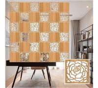 Hanging Room Divider Screen, Ceiling Wall Privacy Screen Divider Panel With Accessories Wood Plastic 5mm Thick Natural 1-100 Pcs(Natural a,23Pcs)