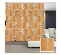 Hanging Room Divider Screen, Hanging Room Divider Wood Plastic Panel 5mm Thick 29x29 cm Two Colors Multiple Sizes(Natural-b,25pcs)