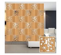 Hanging Room Divider Screen, Hanging Room Divider Wood Plastic Panel 5mm Thick 29x29 cm Two Colors Multiple Sizes(Natural-a,50pcs)