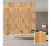 Hanging Room Divider with Modern Floral Patterns for Home/Office Decorative Hollow Partition Natural Color 65 Pieces - Stylish Space Separator