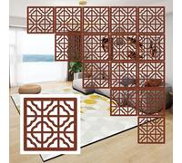 Hanging Room Dividers - 17 Red Wood & Plastic Privacy Panels, Ideal for Home, Office & Event Spaces, Room Separat Soluts for Enhanced Privacy