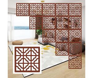 Hanging Room Dividers - 17 Red Wood & Plastic Privacy Panels, Ideal for Home, Office & Event Spaces, Room Separat Soluts for Enhanced Privacy