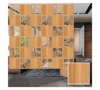 Hanging Room Dividers 60Pcs CeilingMounted Privacy Wall Partitions Natural Color Home Decor for Living Room & Bedroom Stylish Hollow Panels for Space Separation