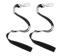 Hanging Rope 2pcs Adjustable Nylon Fixed Strap for Horse Water Bucket | Braid and Metal Build, Buckle Design, Black Finish, for Net and Hay Bag Use