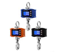 Hanging Scale Digital Crane Scale 0-1000kg for Material Handling Backlit LCD Screen Aluminum Shell and Stainless Steel Ring Heavy Duty Design (blue)