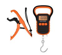 Hanging Scale, Digital Fish Scale with Ruler and Catch, 110 Lb/50 Kg Portable Hanging Fish Scale, Luggage Weighing Scale