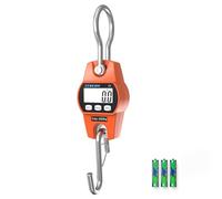 Hanging Scale Handheld 880lb/400kg Crane Scale Luggage Scale,with ABS Plastic case & Big LCD Display, Portable Digital Mini Crane Scale Fishing Scale，for Gym,Hunting,Travelling,Farming（Orange）