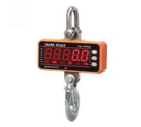 Hanging scales, Digital Crane Scale 1000kg/2200lbs Heavy Duty Hanging With Remote Control LED Display Thicken Case(Orange,500KG/200G)