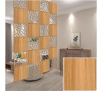 Hanging Screen Carved And Hollow, DIY Folding Privacy Screen Panels Wood-Plastic with Accessories Natural Multiple Pack Sizes(Natural B,23Pcs)