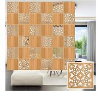 Hanging Screen Carved And Hollow, Wood Plastic Hanging Partition Panels Natural Multiple Sizes Pack of 1Pc to 100Pcs(Natural a,23Pcs)