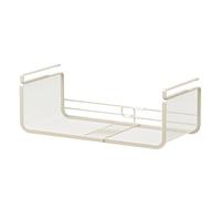 Hanging Shelf Organizer | Under Cabinet Storage Basket, Metal Rack Attachment | Easy Clip Design, Durable Construction | Home Kitchen Bathroom Closet Organization