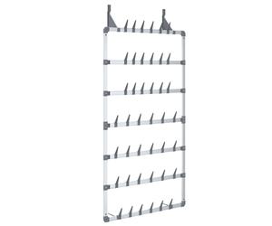 Hanging Shoe Rack Silver Wall Mounted Storage Shelf Unit Organiser vidaXL