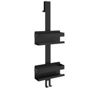 vidaXL Hanging Shower Caddy Bath Shelf Matt Black Brushed 304 Stainless Steel