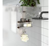 Hanging shower caddy Brushed 304 Stainless Steel Silver 41cm No-Drill Hooks 20kg