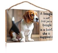 Hanging Sign Decor A Beagle Is Not Just A Beagle, She Is Happiness. Summer Wood Hanging Room Accessories For Men(23X35CM)