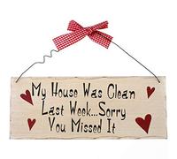 Hanging Sign | "My House Was Clean" | H:10cm W:25cm D:0.7cm | pack of 12