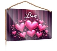 Hanging Signs for Home Decor Love is in The Air! Porch Decorations Outdoor Posters & Prints(23X35CM)