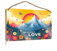 Hanging Signs for Home Decor Why You Need is Love Porch Decorations Outdoor Posters & Prints(23X35CM)