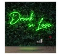 Hanging Signs Neon Signs Drunk in Love Lights USB Powered, Adjustable Brightness Neon Lights Suitable for Party Decor 20.5cmx42cm(D)