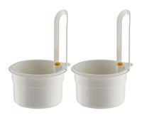 Hanging Sink Strainer Basket, 2pcs Corner Sink Strainer Multi-functional Drain Basket, Kitchen Sink Drain Strainer Faucet Hanging Filter Basket, Drain Basket for Kitchen Sink Fruit (White)