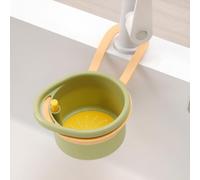 Hanging Sink Strainer Basket, Detachable Kitchen Drain Basket, Food Residue Filter Quickly Drain Plastic Press-Type Bottom Release Food Garbage Filter