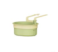 Hanging Sink Strainer Basket Hands-Free Food Waste Catcher - Self-Cleaning Drain Filter for Noodles Soup - No-Drill Kitchen Organizer(is Green)