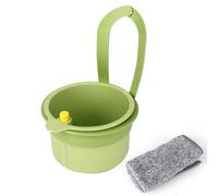 Hanging Sink Strainer Basket, Multiple-Use Press to Empty Drain Basket with Rag Hands-Free Kitchen Sink Food Catcher for Fruit Vegetable Waste Trash Holder Home Kitchen Accessories