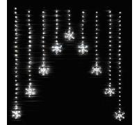 Three Kings Curtain String Lights - Snowflake Cool White
