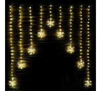 Three Kings Curtain String Lights - Snowflake Warm White