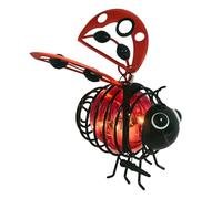 Hanging Solar Bee Light with Elastic Spring Lights Decorations Figurine Wear-resistant Simulation Flying Animals Lights for Patio Balcony Yard Porch