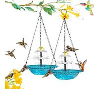 Hanging Solar Bird Bath, 18x9 Inch Hummingbird Water Fountain Solar With Solars Pump, Hummingbird Bath Fountain,for Backyard, Patio, Garden Hanging Bird