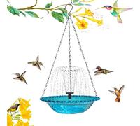 Hanging Solar Bird Bath, 18x9 Inch Hummingbird Water Fountain Solar With Solars Pump, Hummingbird Bath Fountain,for Backyard, Patio, Garden Hanging Bird