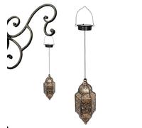 Hanging Solar Lantern Outdoor Decor, Vintage Hanging Solar Lights Outdoor Garden Lantern, Waterproof Moroccan Lights for Outside Garden Decorations
