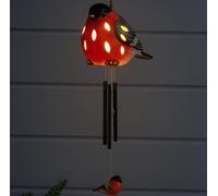 Hanging Solar Robin Bird Wind Chime